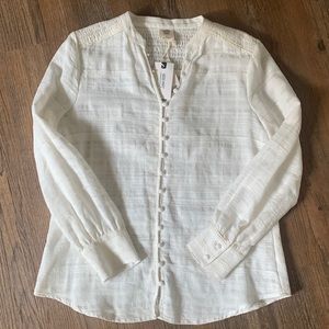 Cream Button Down Good Hart(Matilda Jane) Top